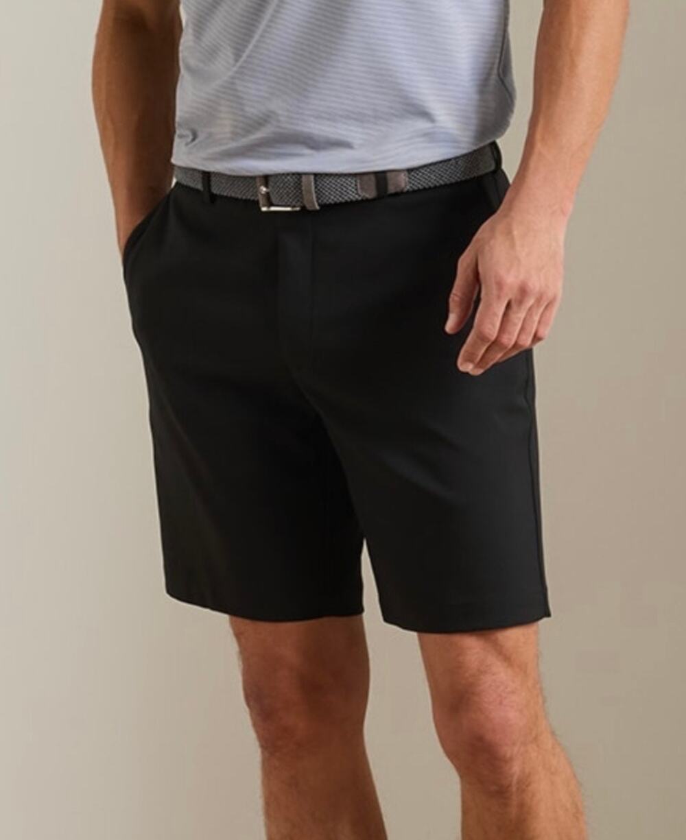 Peter Millar Salem Shorts Size 36 NWT Crown Sport Black Performance Golf Active